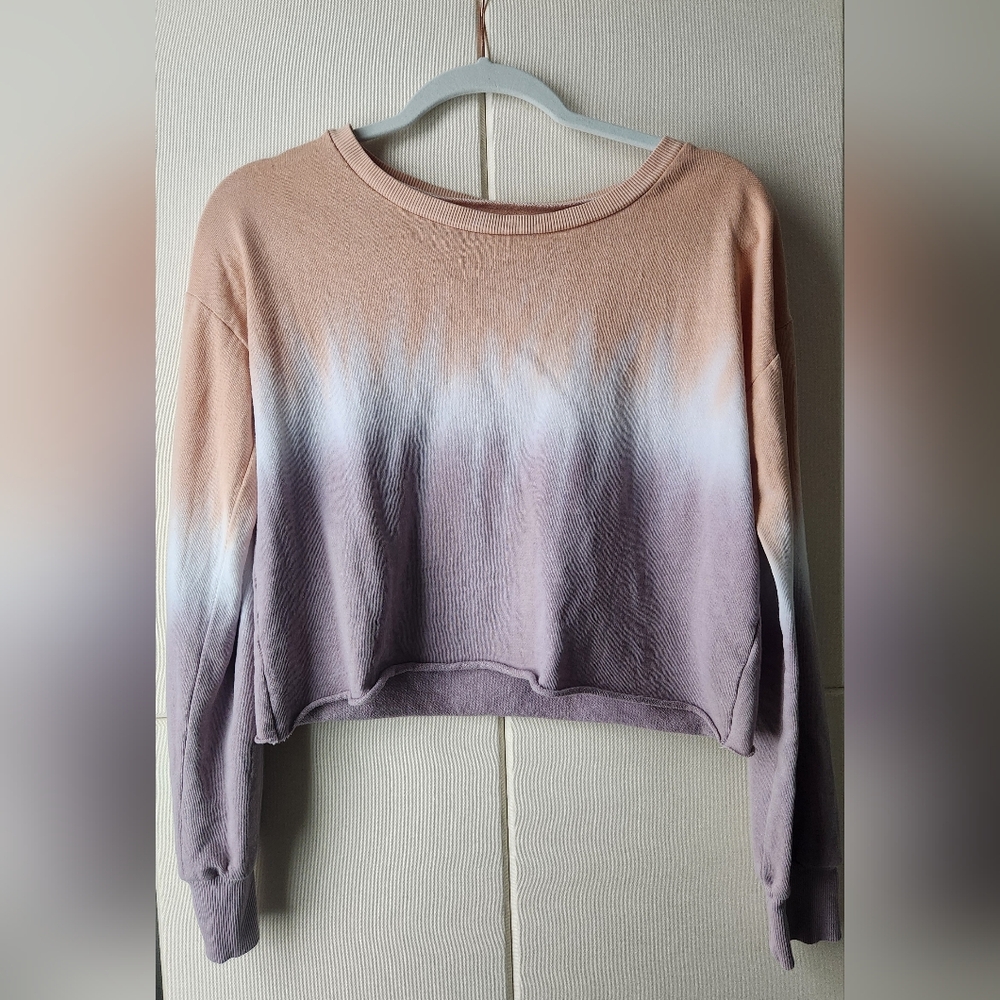 Grayson Threads Ombré Cropped Sweatshirt Size XS